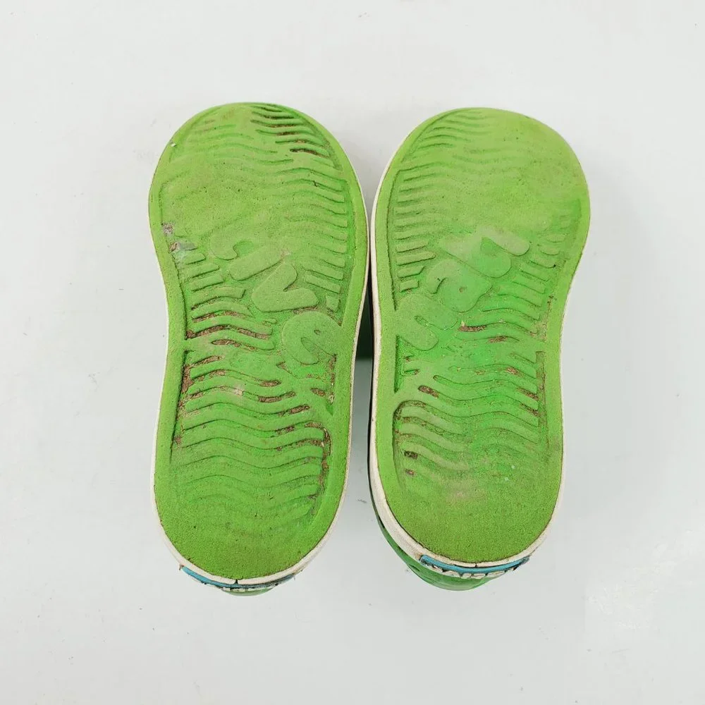 Native Boy's‎ Green Jefferson Slip On Casual Water Sneaker Shoes Size 12